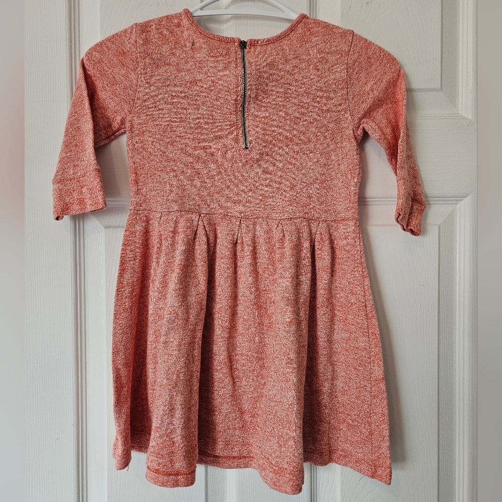 $5 In A Bundle! Gap Small 6/7 Knit Dress Coral/Orange And White - Picture 2 of 16